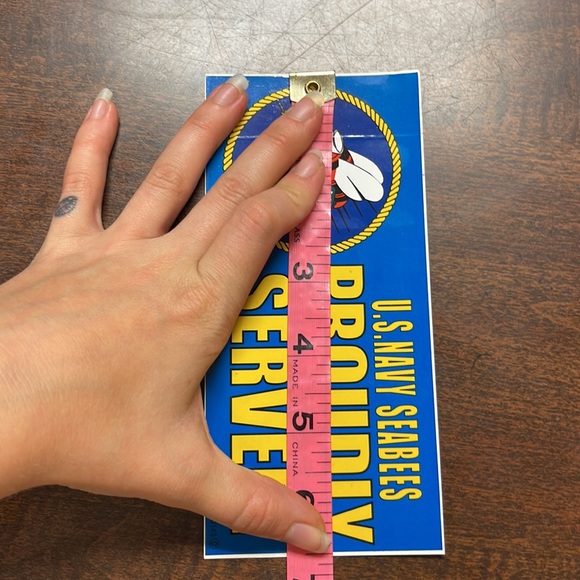 US Navy SeaBees Proudly Served! Bumper sticker (blue) - Picture 4 of 4